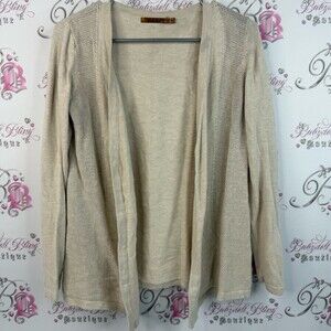 Belldini cardigan open front crochet knitted knit Cream Open-Front Cardigan